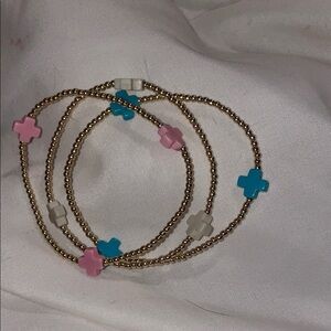 E signature cross bracelet